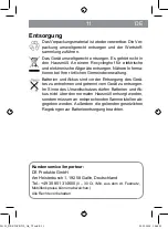 Preview for 11 page of DS Produkte Vitalmaxx 01151 Instruction Manual