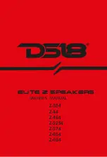 DS18 ELITE Z Owner'S Manual preview