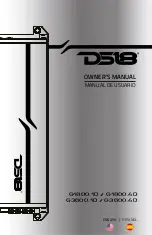 DS18 GEN-X G1800.1D Owner'S Manual предпросмотр