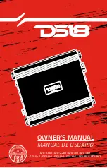 Предварительный просмотр 1 страницы DS18 GFX-1.4k1 Owner'S Manual