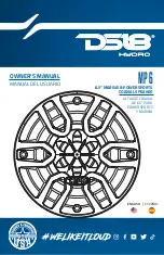 Предварительный просмотр 1 страницы DS18 Hydro MP6 Owner'S Manual