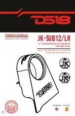 DS18 JK-SUB12/LR Owner'S Manual preview