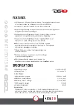 Preview for 2 page of DS18 KEQ30 Owner'S Manual