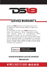 Preview for 4 page of DS18 KEQ30 Owner'S Manual