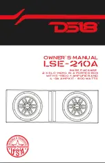 DS18 LSE-210A Owner'S Manual предпросмотр