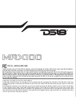 Preview for 22 page of DS18 MRX100 Owner'S Manual