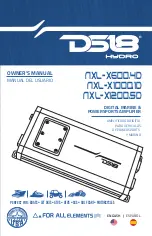 DS18 NXL-X1000.1D Owner'S Manual предпросмотр