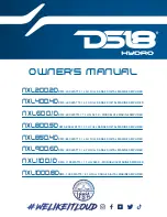 DS18 NXL1 100.1D Owner'S Manual предпросмотр