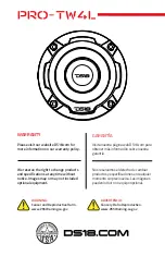 Preview for 6 page of DS18 PRO-TW4L Owner'S Manual