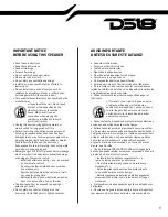 Предварительный просмотр 3 страницы DS18 TLV6 Owner'S Manual