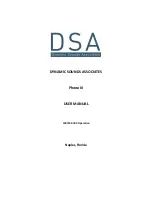 Предварительный просмотр 1 страницы DSA Phono III User Manual