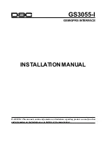 Preview for 1 page of DSC gs3055-i cf Installation Manual