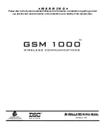 Preview for 1 page of DSC GSM 1000 Installation Manual