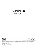 Preview for 1 page of DSC PC 2500 Installation Manual