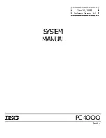 DSC SYSTEM MASTER PC4000 System Manual preview