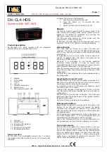 Предварительный просмотр 1 страницы DSE DK-CL4-HDS User Manual