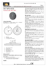 Предварительный просмотр 1 страницы DSE DK-WP3-HDS User Manual