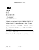 Preview for 2 page of DSE DSE9474 Operator'S Manual