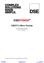 DSE DSEPOWER DSE871 Series Manual предпросмотр