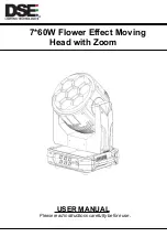 DSE Flower Effect Moving Head User Manual preview