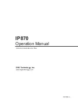 DSG IP870 Operation Manual preview