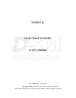 Предварительный просмотр 1 страницы DSM Computer AG 96M4011o User Manual