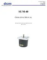 Предварительный просмотр 1 страницы DSM SUM-40 Operating Manual