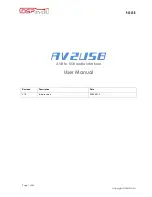 Preview for 1 page of DSP4YOU AV2USB User Manual