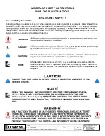 Preview for 7 page of DSPM Cobra Plus Standby Maintenance Manual