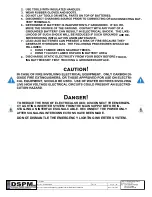 Preview for 10 page of DSPM Cobra Plus Standby Maintenance Manual