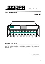 DSPPA DA8250 User Manual предпросмотр