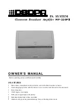 DSPPA MP-220PII Owner'S Manual предпросмотр