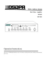 Предварительный просмотр 1 страницы DSPPA MP120U Operation Instructions Manual