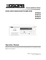 DSPPA MP8006II Operation Manual preview