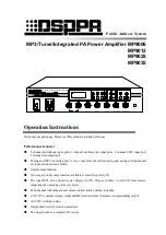 DSPPA MP9006 Operation Instructions Manual предпросмотр