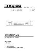 DSPPA PC1010P Owner'S Manual предпросмотр