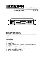 Предварительный просмотр 1 страницы DSPPA PC1012M Owner'S Manual