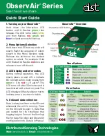 DST ObservAir Series Quick Start Manual предпросмотр