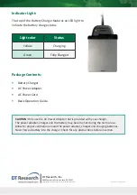 Preview for 2 page of DT Research Battery Charger Kit Basic Operation Manual