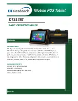 Предварительный просмотр 1 страницы DT Research DT317BT Basic Operation Manual