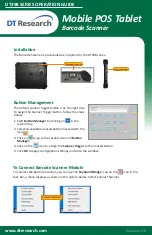 Предварительный просмотр 1 страницы DT Research DT398 SERIES Operation Manual