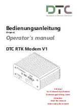 Предварительный просмотр 1 страницы DTC RTK Modem V1 Operator'S Manual