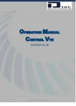 dtec CONTROL V7E Operation Manual preview