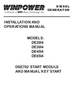 DTI Dyna Technology WINPOWER DE20I4 Installation And Operation Manual preview