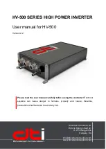 Предварительный просмотр 1 страницы DTI HV-500 User Manual