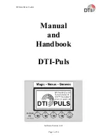 Preview for 1 page of DTI -Puls Series Manual And Handbook