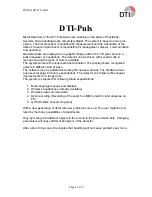 Preview for 2 page of DTI -Puls Series Manual And Handbook