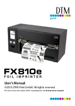 Предварительный просмотр 1 страницы DTM Print FX810e User Manual