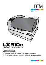 Предварительный просмотр 1 страницы DTM Print LX610e Color Label Printer