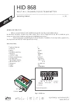 Preview for 1 page of dtm HID 868 Operating Manual